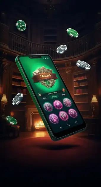 Interface de l'application mobile Betify Casino affichant une machine à sous moderne et des boutons de navigation optimisés pour le tactile.